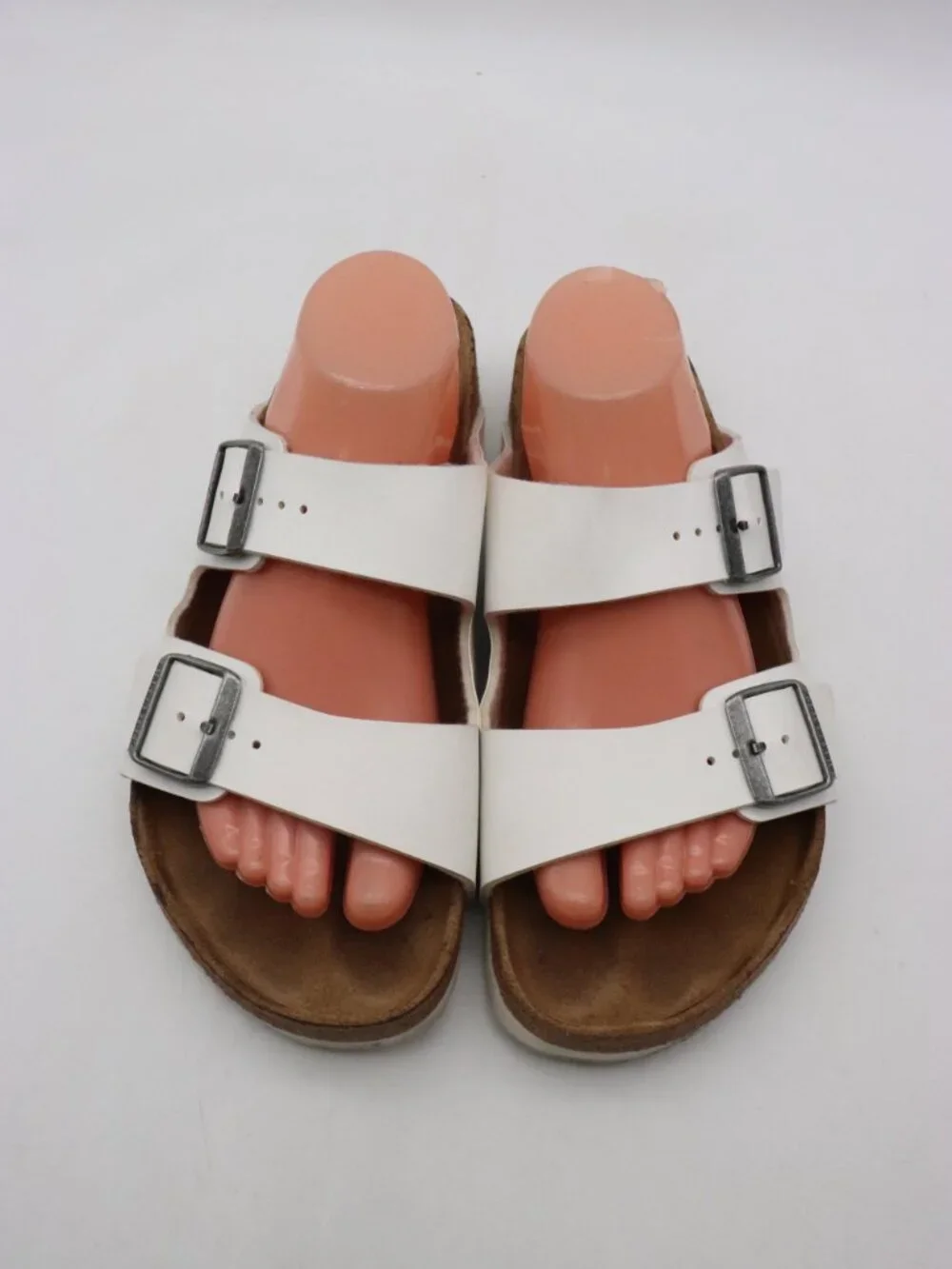 Birkenstock Arizona Birko-Flor EU 42 Womens 11 Mens 9 White Casual Sandals